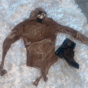 Naked wardrobe mesh bodysuit